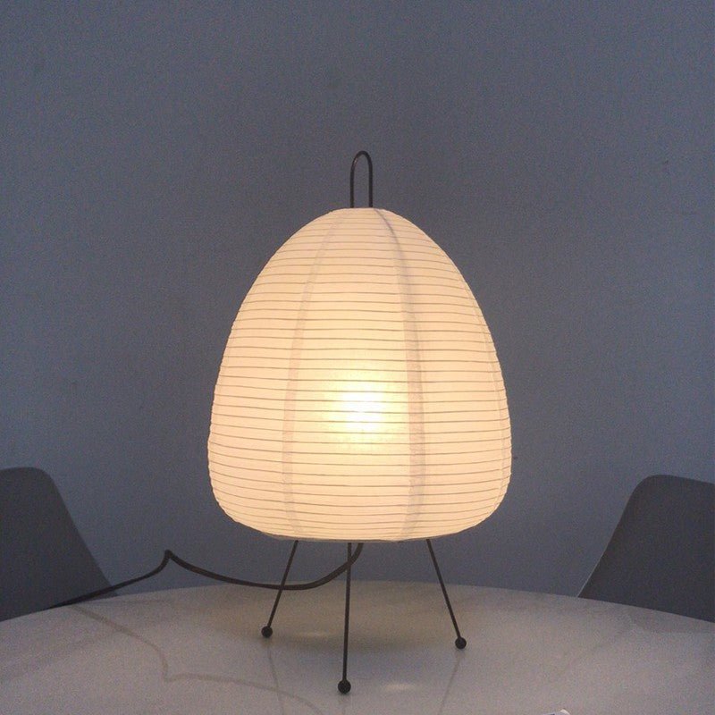 Table Lamp, Rice Paper Lamp with Iron Base, Retro Small Table Lamp for Living Room and Bedroom Mood Lighting_05