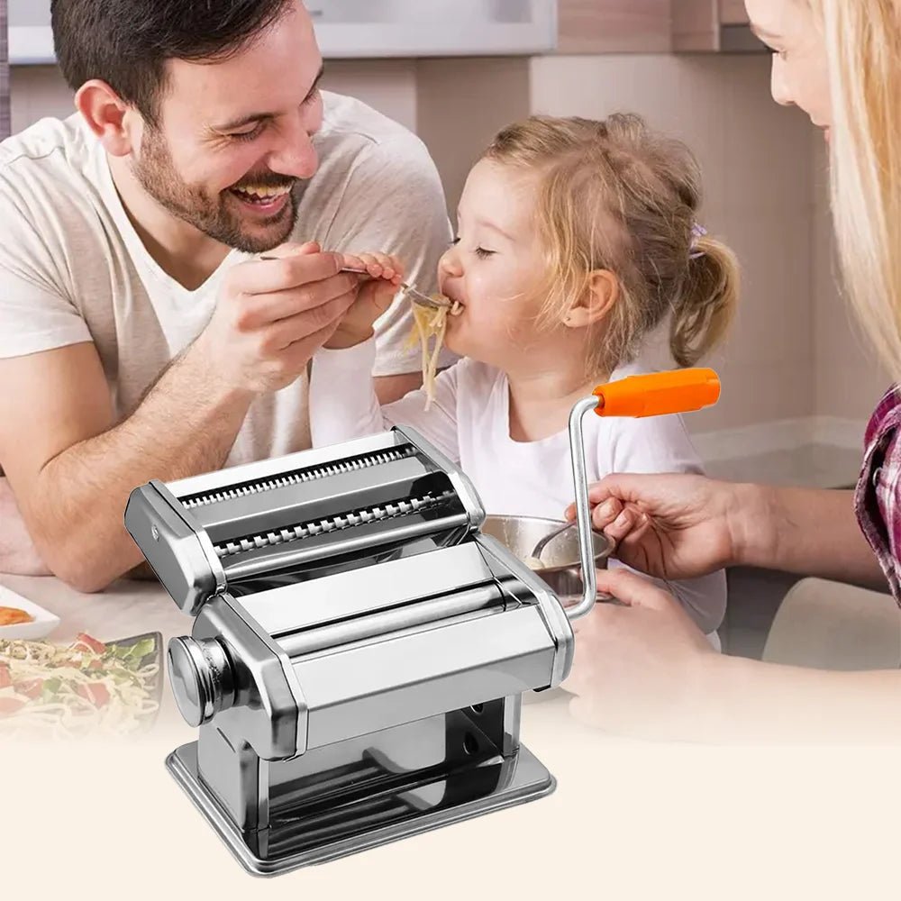 Pasta Maker Machine, Manual Pasta Machine with 7 Thickness Settings, Stainless Steel Pasta Roller and Cutter for Lasagne_05