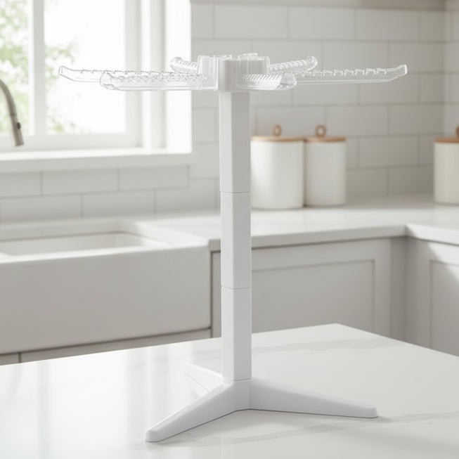 Pasta Drying Rack with 5 Arms, Pasta Hanging Rack with Non Slip Base for Spaghetti and Tagliatelle, Kitchen Accessories_00