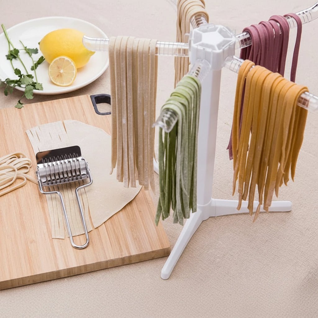 Pasta Drying Rack with 5 Arms, Pasta Hanging Rack with Non Slip Base for Spaghetti and Tagliatelle, Kitchen Accessories_02