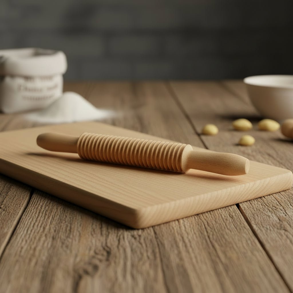 Gnocchi Board and Wooden Pasta Board Set, Pasta Making Kit with Gnocchi Paddle and Ravioli Mould, Wooden Kitchen Tools_03