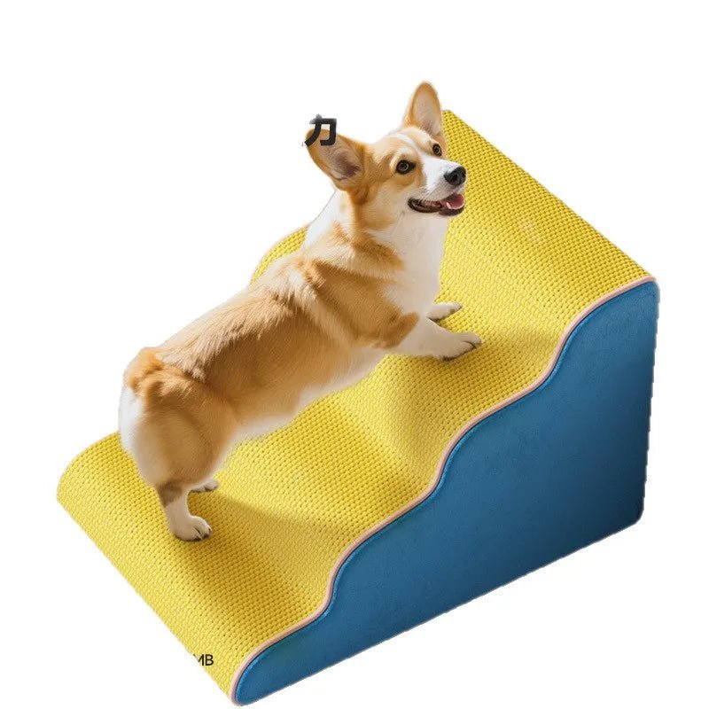 Dog Ramp for Bed and Sofa, Memory Foam Dog Steps for Bed, Dog Stairs for Large Dogs with Removable Cover_03