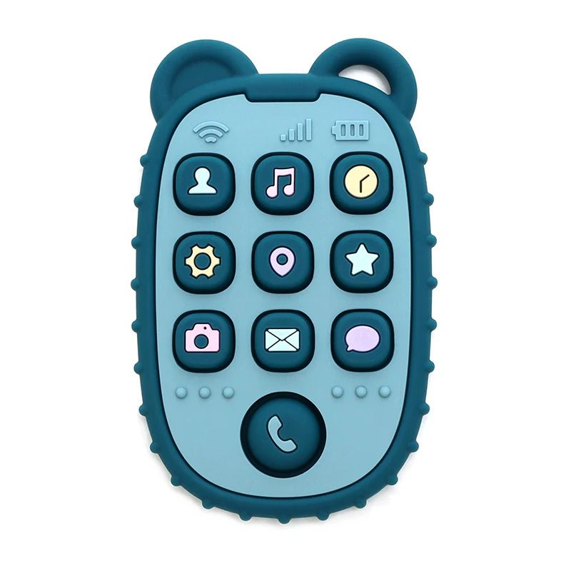 Silicone Teething Ring Mobile for Babies, Soft Phone Teether, Hanging Teething Toy for Small Hands_11