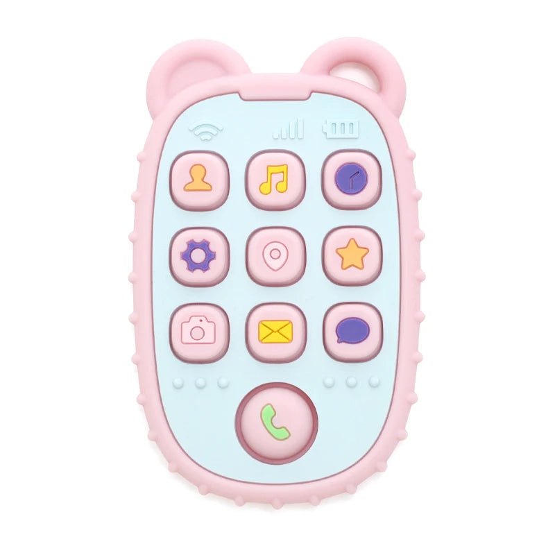 Silicone Teething Ring Mobile for Babies, Soft Phone Teether, Hanging Teething Toy for Small Hands_12