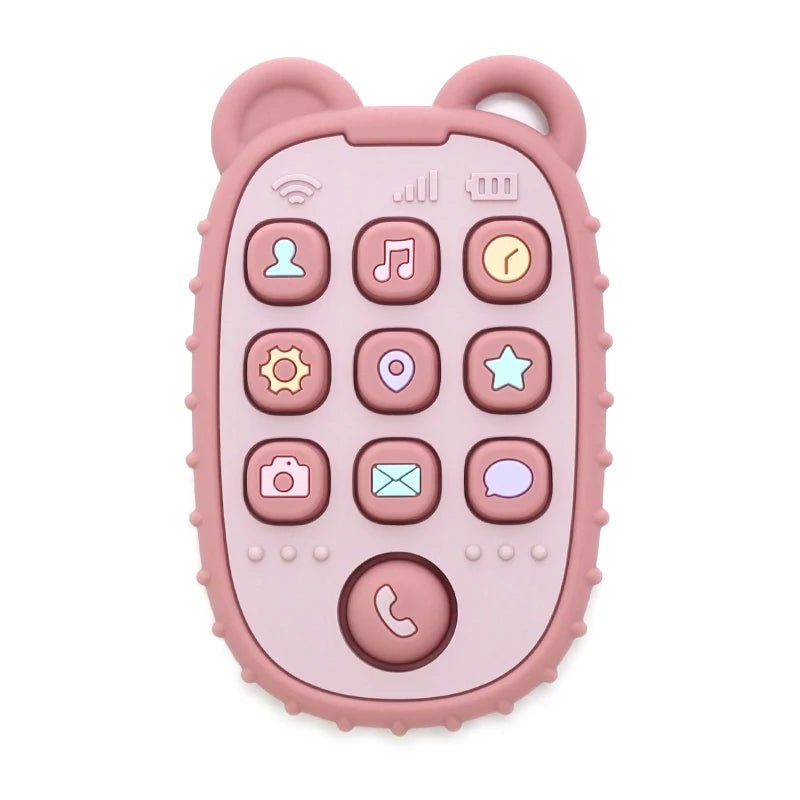 Silicone Teething Ring Mobile for Babies, Soft Phone Teether, Hanging Teething Toy for Small Hands_13