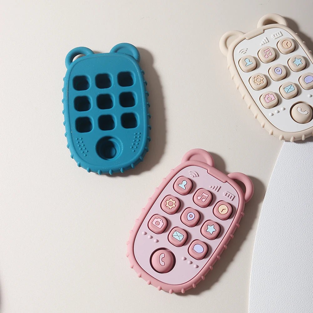 Silicone Teething Ring Mobile for Babies, Soft Phone Teether, Hanging Teething Toy for Small Hands_08