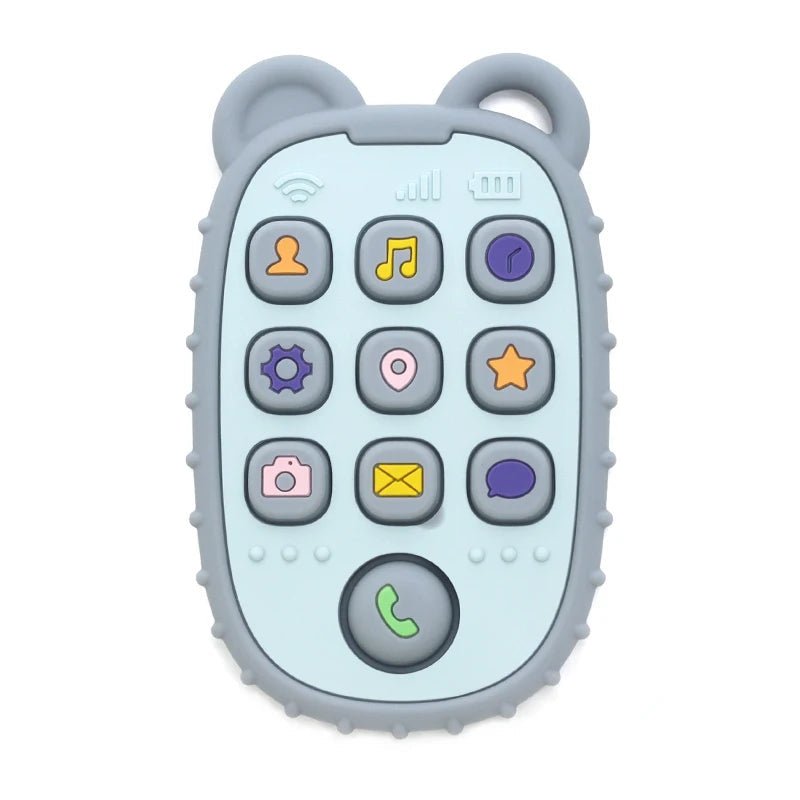 Silicone Teething Ring Mobile for Babies, Soft Phone Teether, Hanging Teething Toy for Small Hands_09