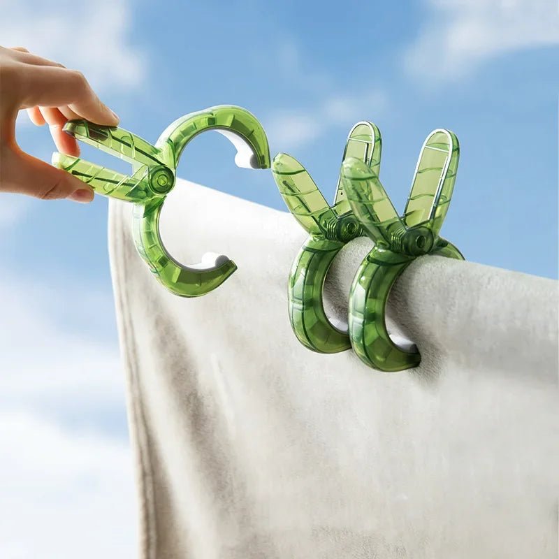 Clothes Pins 10 Pack, Plastic Clothes Pegs with Rust Free Springs, Strong Washing Pegs for Towels and Laundry_00