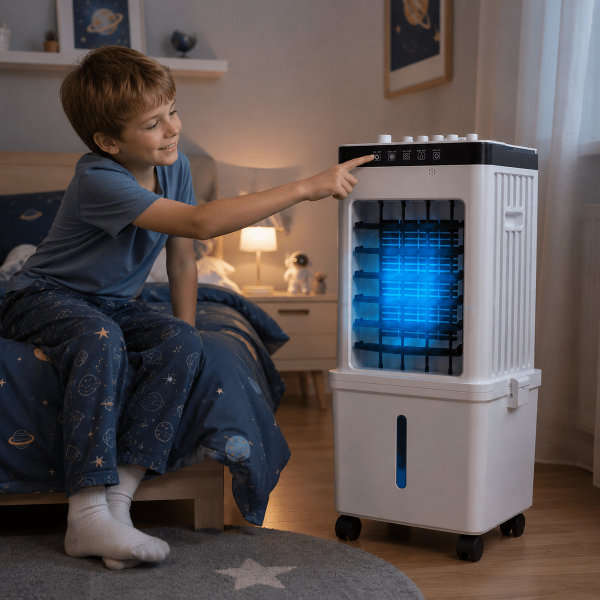 Portable Cooling Unit with Cooling Packs, Portable Air Cooler 3 in 1 with Remote, Evaporative Air Cooler for Bedroom_02