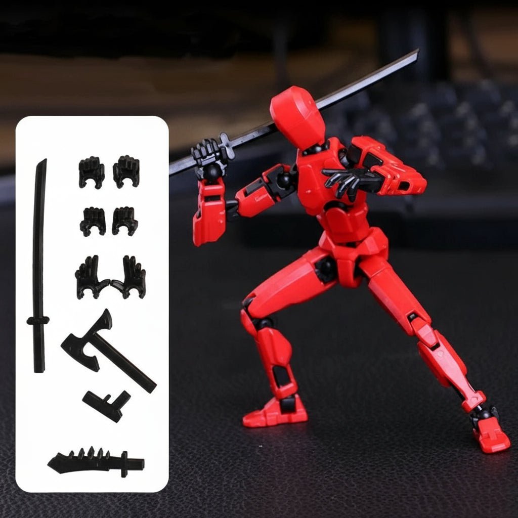 3D Printed Action Figure 14 cm, Articulated Robot Toy, Paintable 3D Printed Toy for Collectors and Display_11