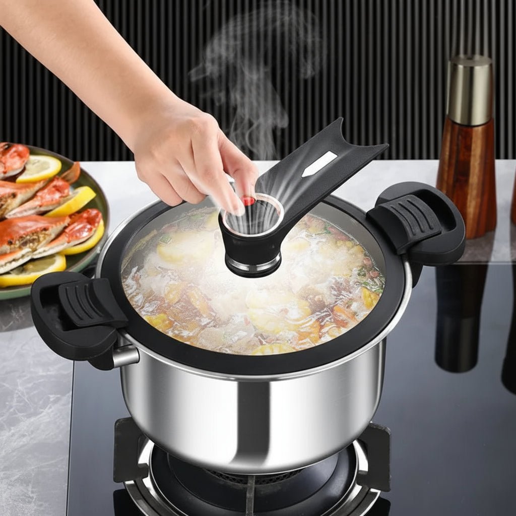 Pressure Cooker Stainless Steel 24 cm or 26 cm, Stew Pot for Soups – image 5