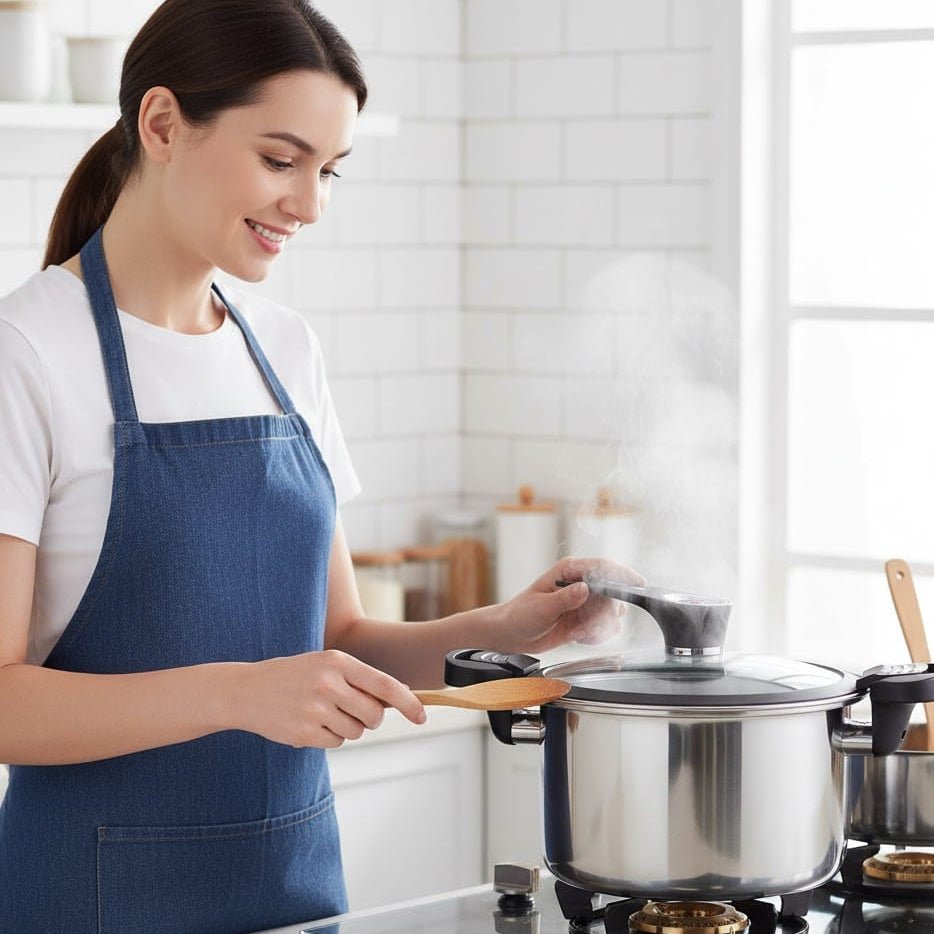 Pressure Cooker Stainless Steel 24 cm or 26 cm, Stew Pot for Soups – image 9