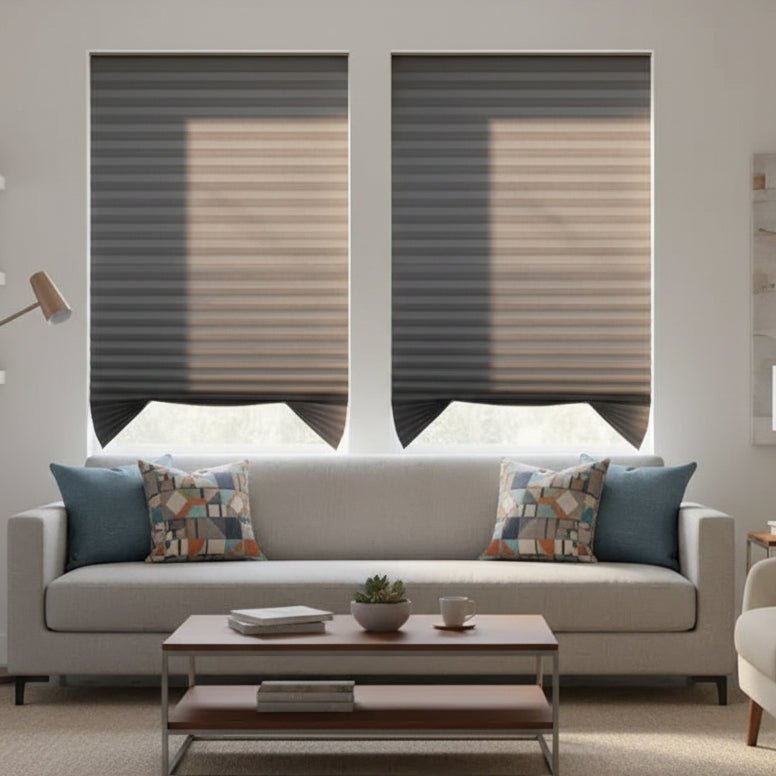No Drill Blinds, Pleated Window Blinds Self Adhesive, Stick On Kitchen Blinds for Bedroom and Office_00