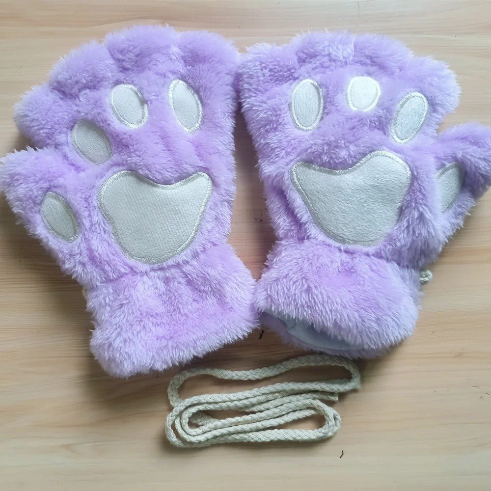 Cat Paw Gloves in Soft Plush Fleece – image 12