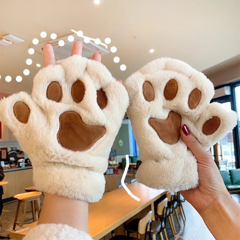 Fluffy Cat Gloves with Padded Claws – image 5