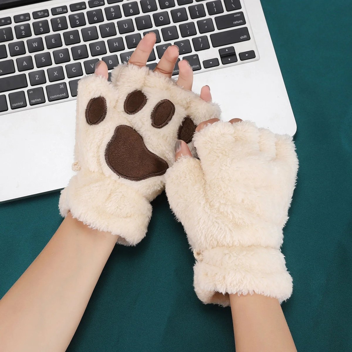 Cat Paw Gloves in Soft Plush Fleece – image 6
