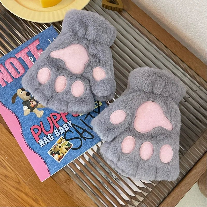 Cat Mittens, Fluffy Cat Gloves with Padded Claws – image 8