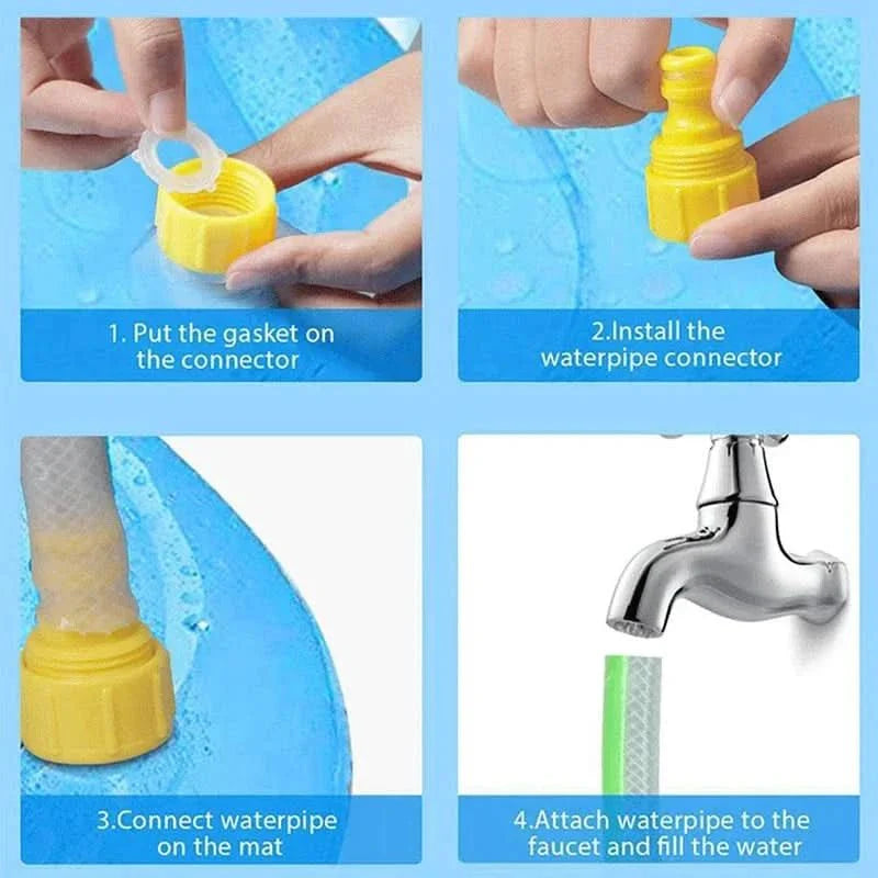 Pawfey | Interactive Dog Water Mat with Built-In Sprinkler for Summer Fun 4