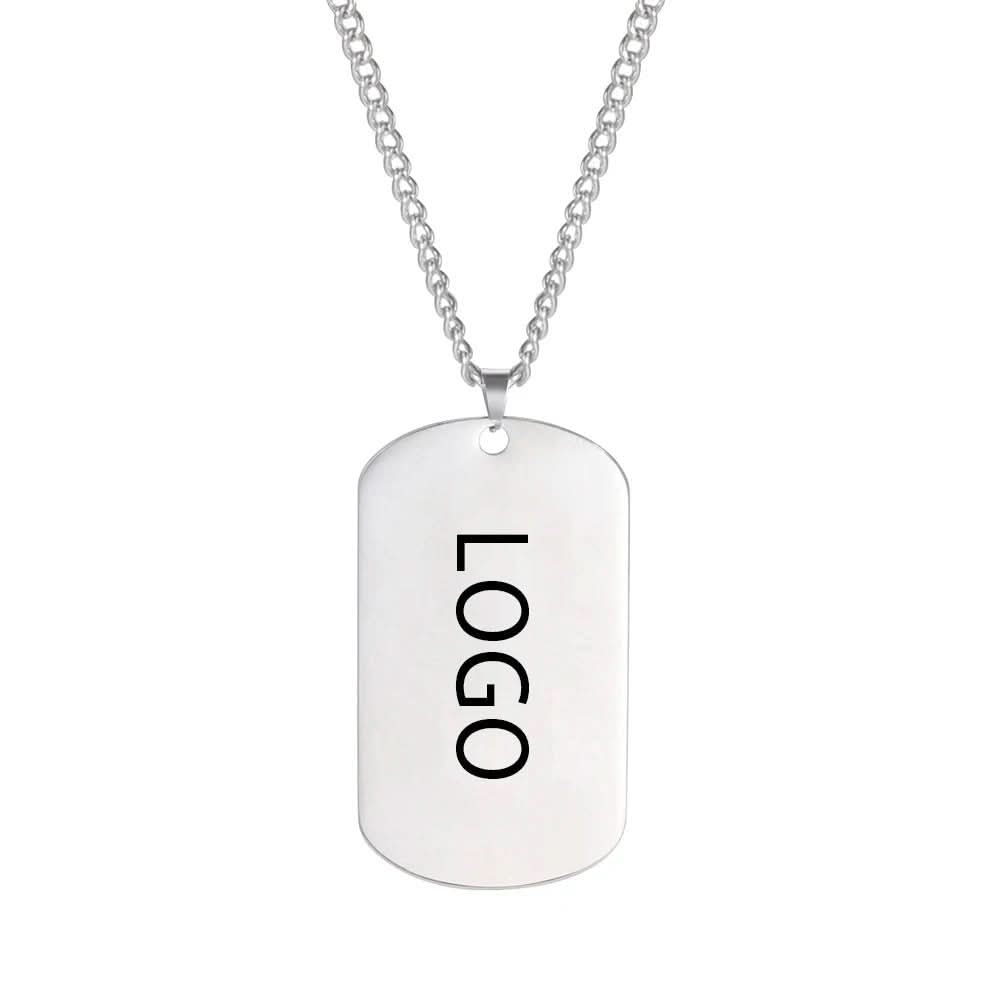 Mens Necklace with Engraved Dog Tag, Dog Tag Necklace – image 8