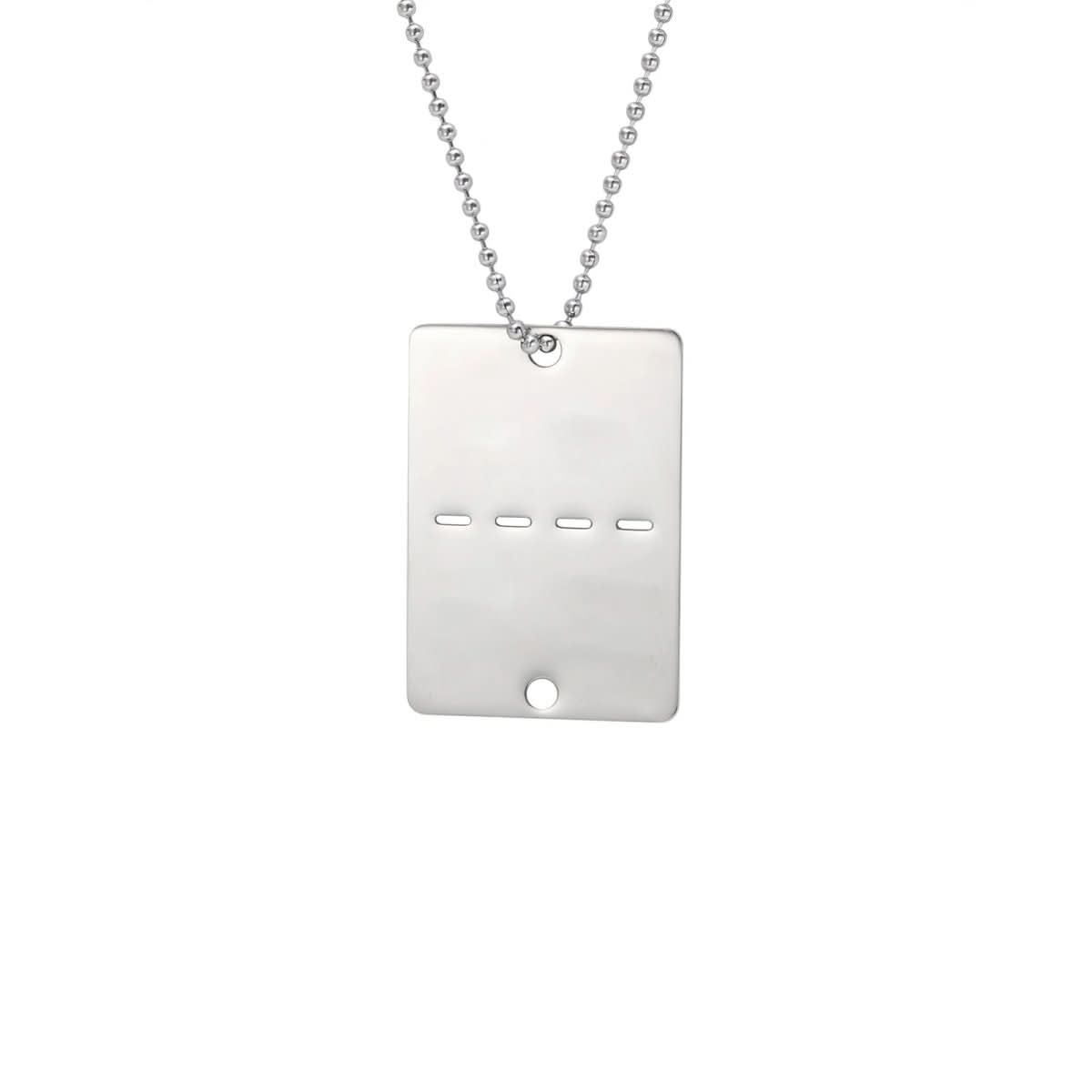 Mens Necklace with Engraved Dog Tag, Mens Chain Necklace in Stainless Steel – image 7