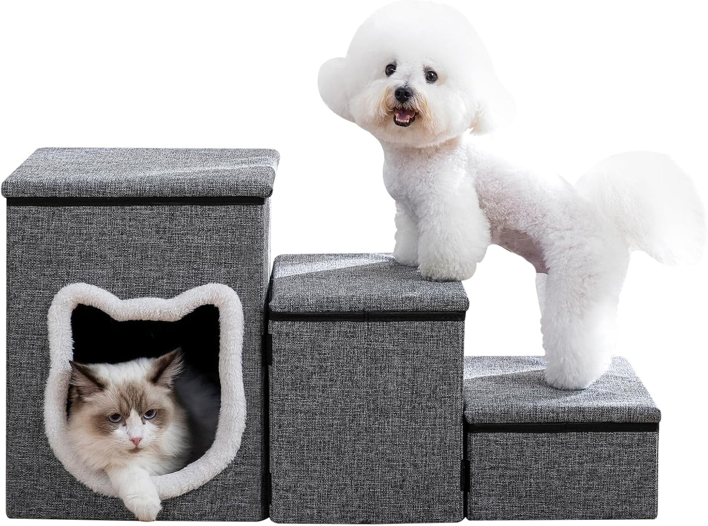 Pet Haven | 3-Step Dog Stairs for Bed with Non-Slip Design | Easy Access for Pets 1