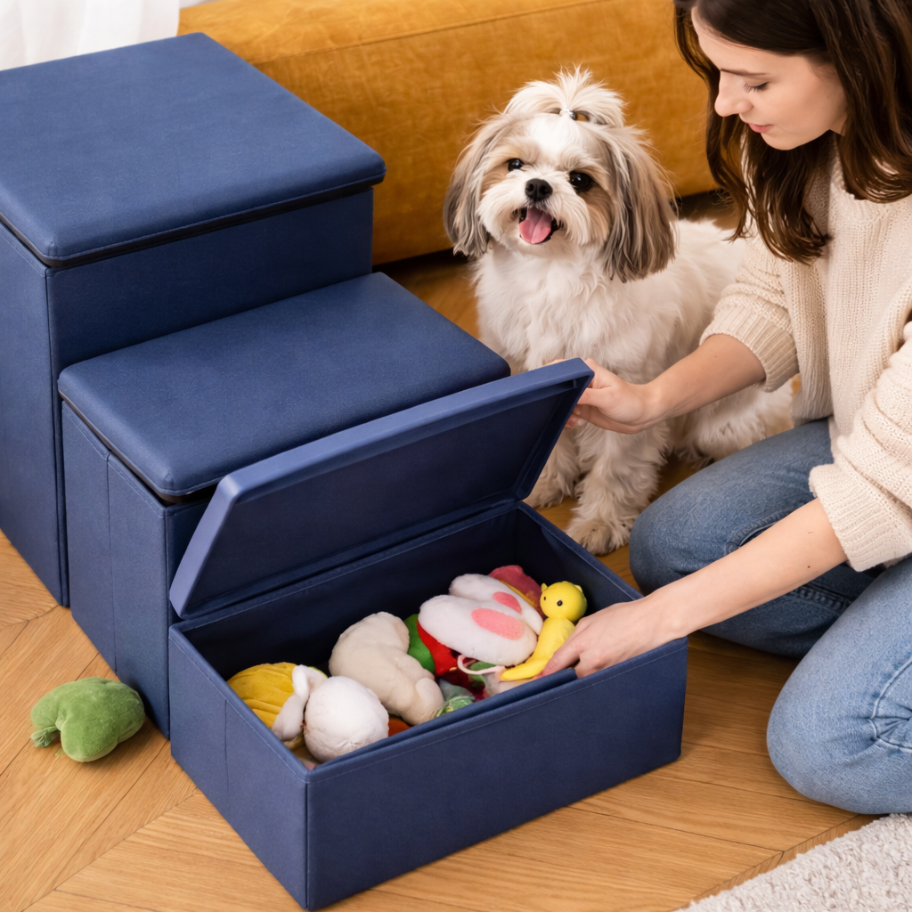 Pet Steps Collection | Dog Stairs for Bed with Foldable Eco-Friendly Design | Easy Access for Pets 6