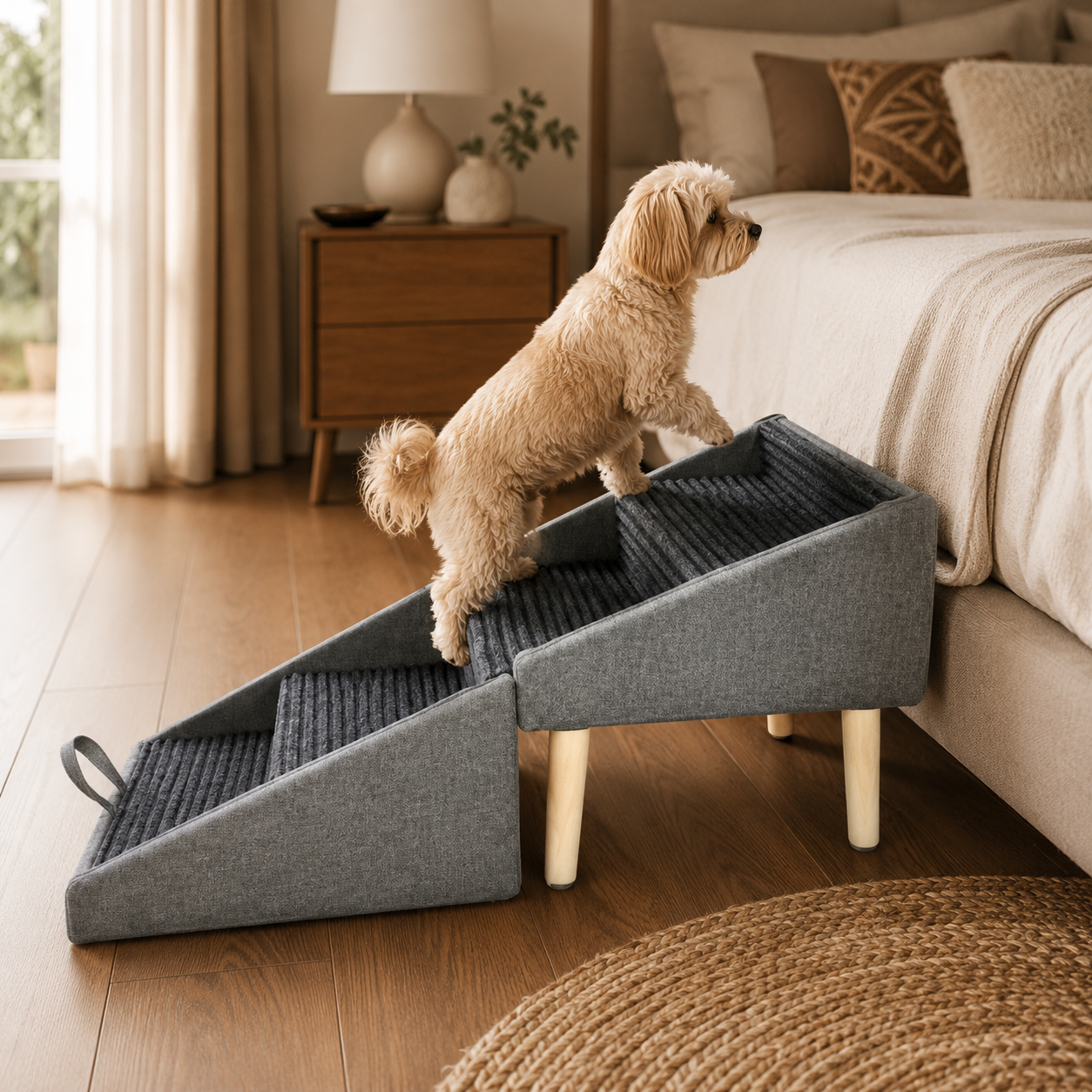 Pet Steps | 2-in-1 Dog Ramp & Stairs with Non-Slip Surface | Foldable Design for Easy Access 3