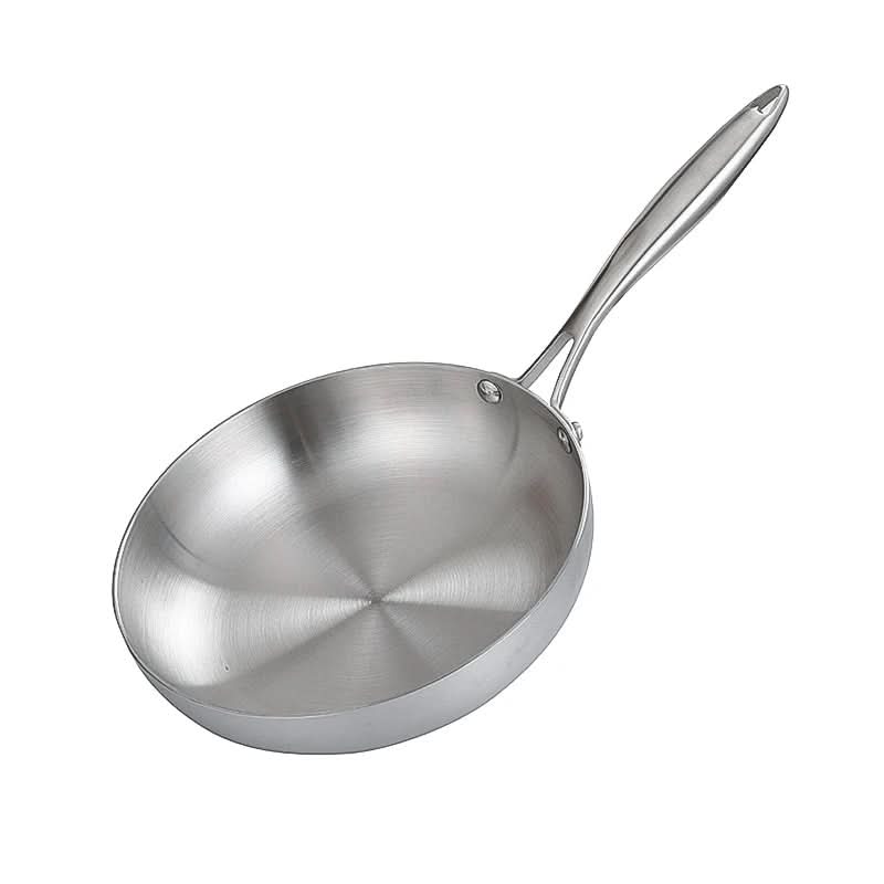 Stainless Steel Pan, Uncoated Frying Pan for Induction Hob and Gas, Induction Pan 22 cm, 26 cm, 28 cm_05