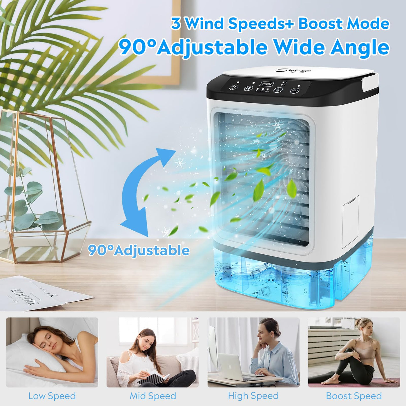 Portable Air Conditioner | 4-in-1 Mini Cooling Unit with Fast Cooling | Adjustable Airflow for Home and Travel Comfort 2