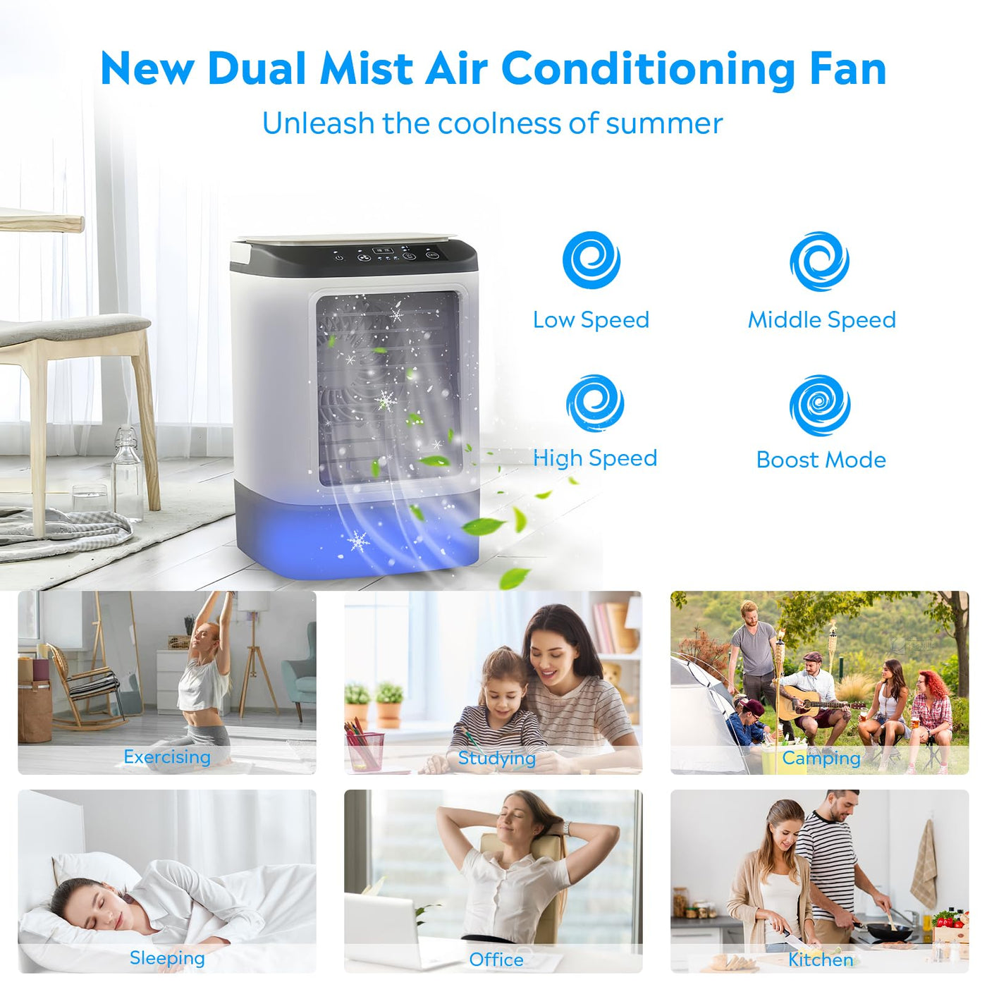 Portable Air Conditioner | 4-in-1 Mini Cooling Unit with Fast Cooling | Adjustable Airflow for Home and Travel Comfort 5