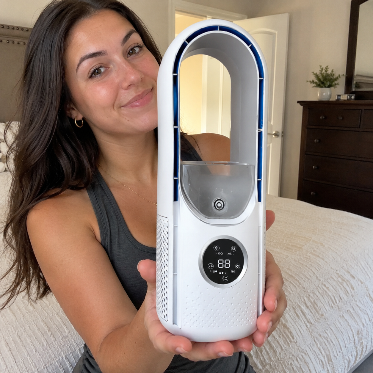 Portable Air Conditioner | Bladeless Cooling Fan with Remote Control | Sleek Design for Quiet Comfort in Any Space 1