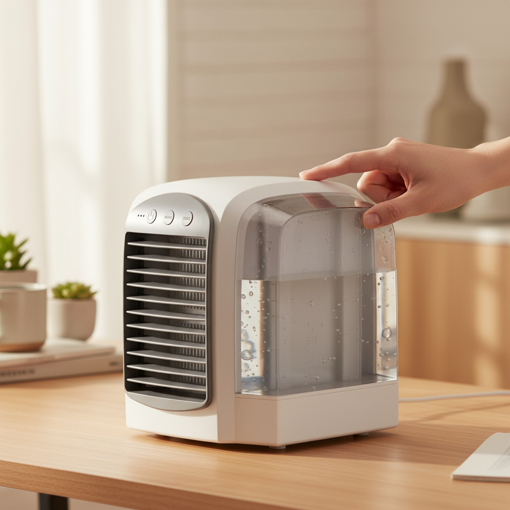 Portable Air Cooler | Evaporative Cooling Fan with Digital Display | Compact Design for Personal Comfort 0