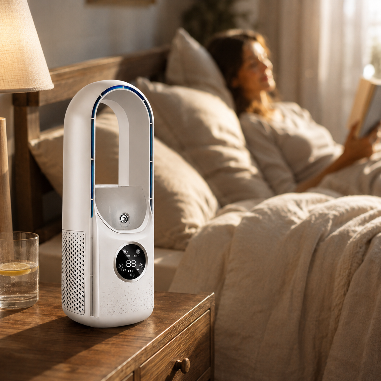 Portable Cooling Fan | Bladeless Air Conditioner with Sleep Mode | Compact Design for Personal Comfort 5