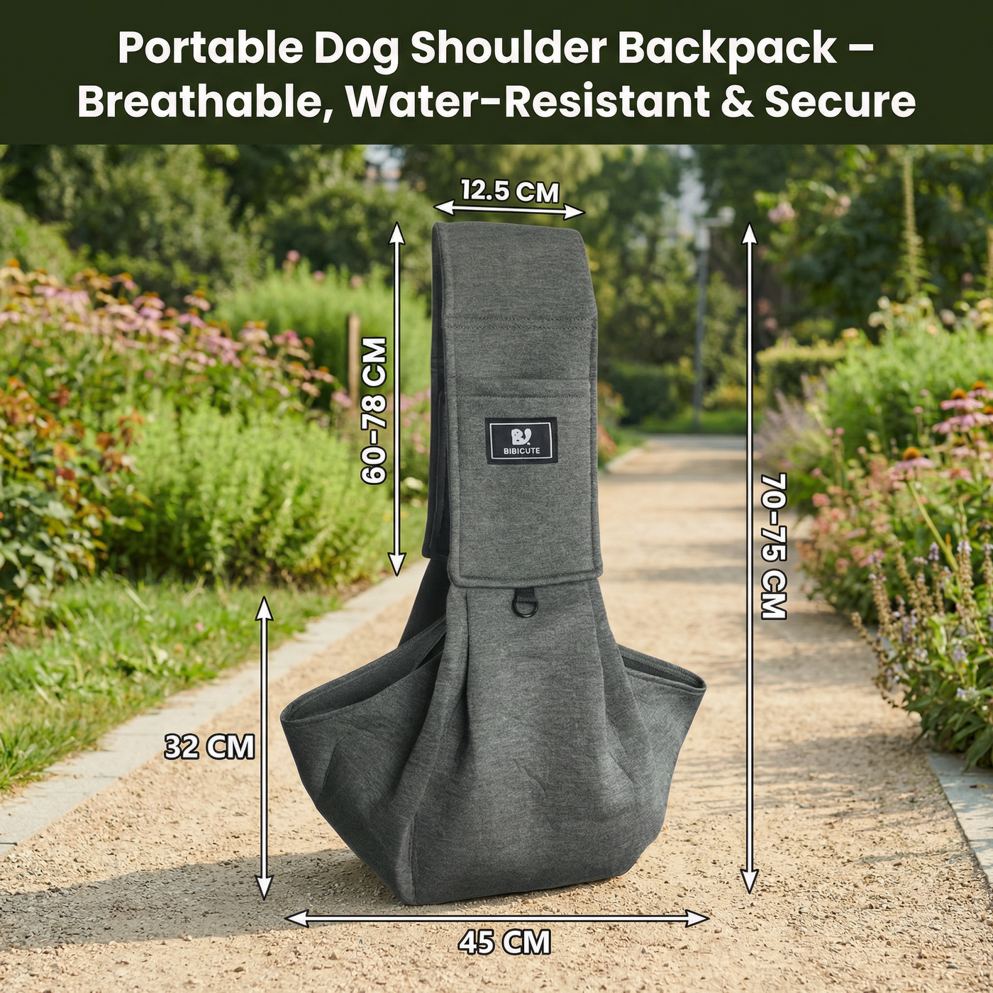 Portable Dog Shoulder Backpack with Breathable Fabric & Ergonomic Design for Comfort 4