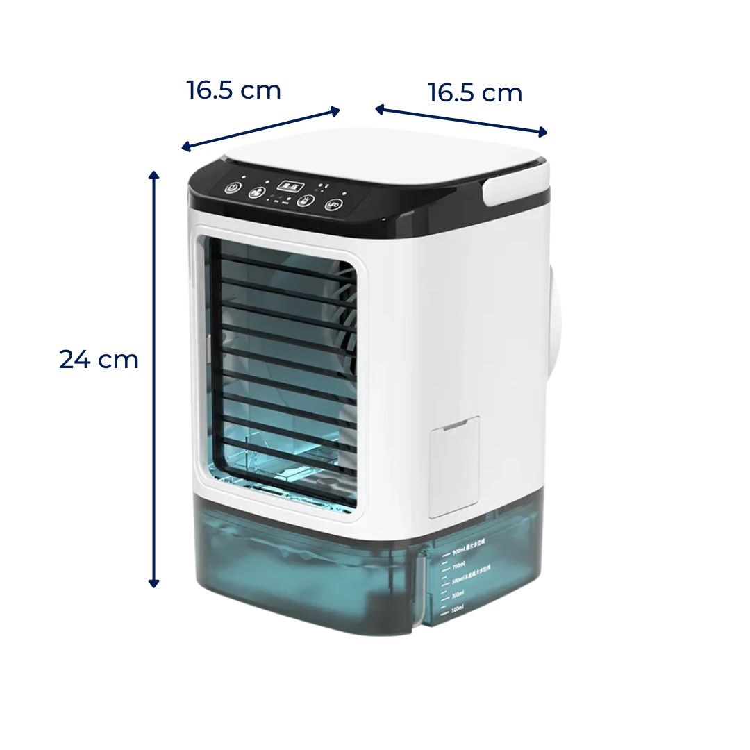 Portable Evaporative Cooler | Compact 12W Fan with 900ml Tank | Efficient Cooling for Small Spaces 1