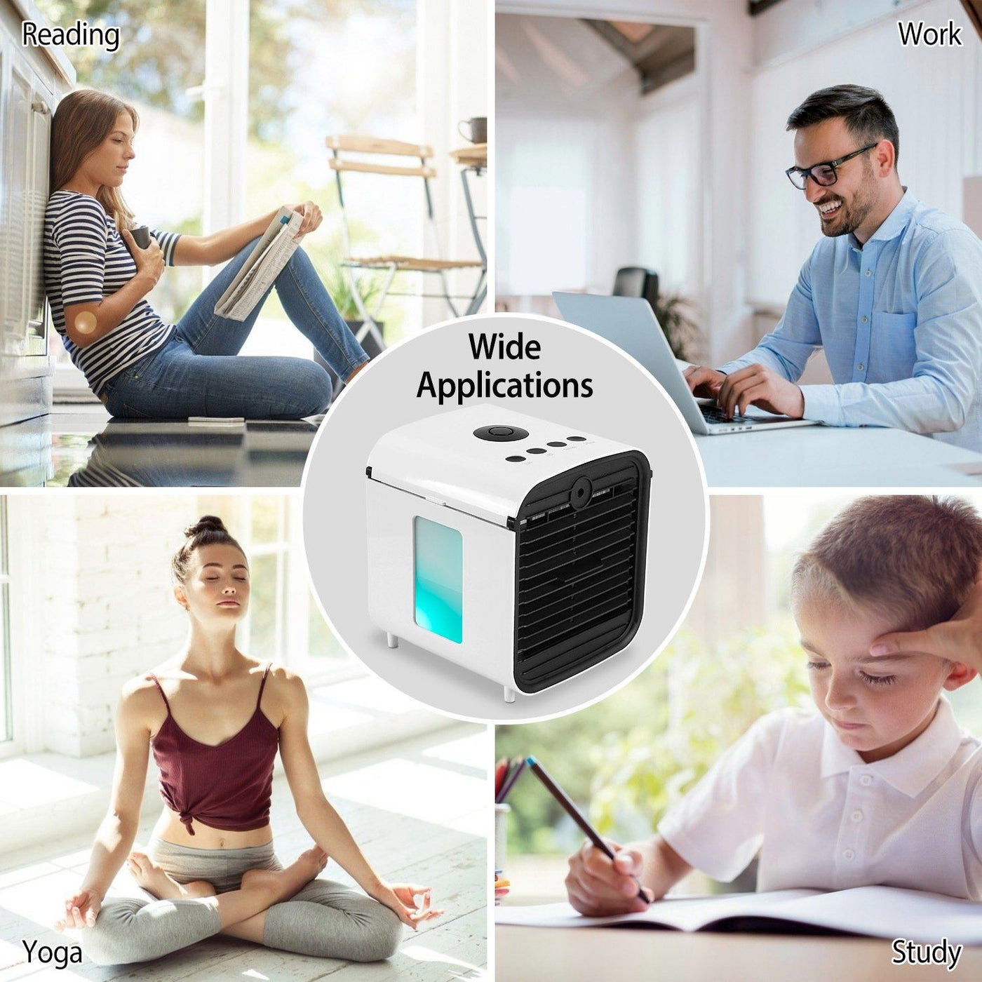 Portable Fan | Mini Air Conditioner with 7 LED Colors | Compact Cooling Solution for Refreshing Comfort 2