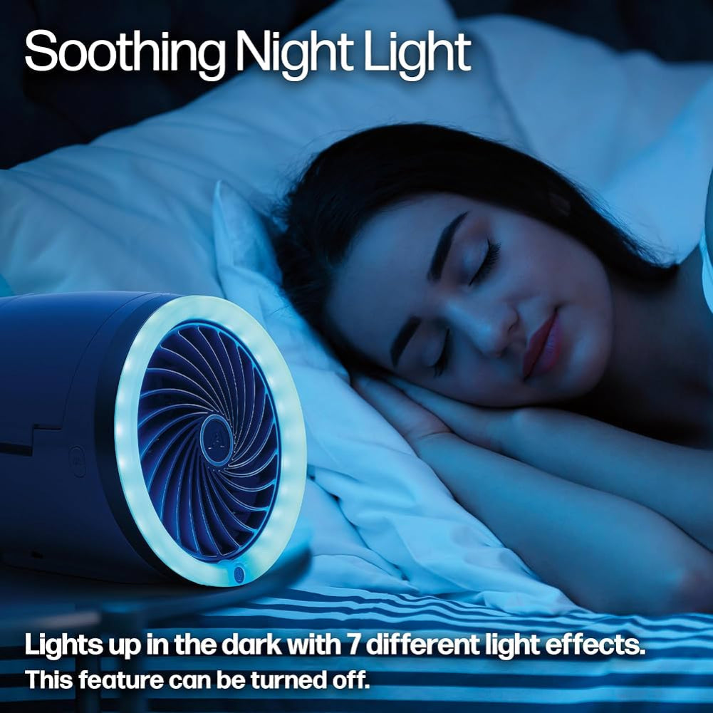Portable Personal Fan | Mini Desk Fan with Adjustable Airflow | Compact Design for Travel and Home Use 2
