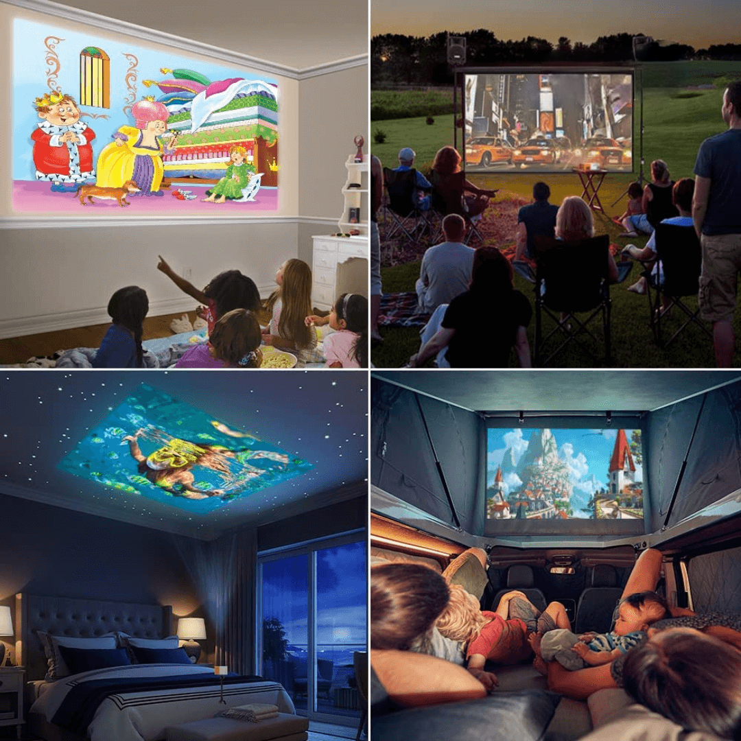 Portable Projector Mini | 1080p HDMI Projector with WiFi 6 Connectivity | Compact Design for Home Entertainment 2