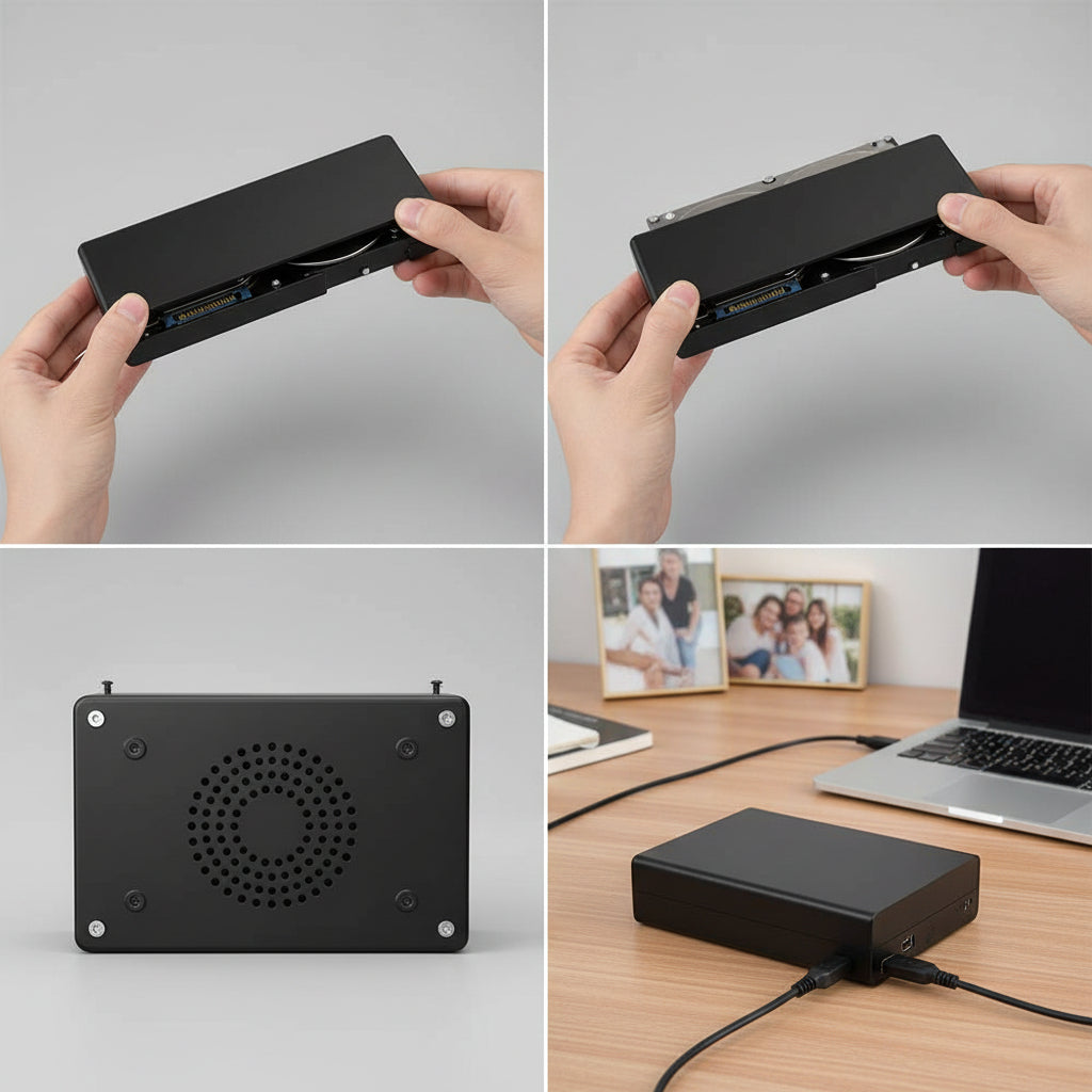 Portable SSD Enclosure | External Hard Drive with USB 3.0 for Fast Backup 2