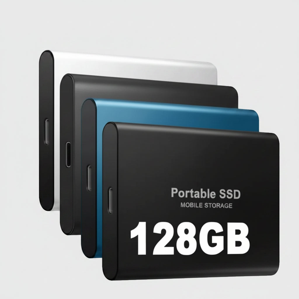 Portable SSD External Hard Drive with 128GB Capacity & Fast Transfer Speeds | Compact Design for On-the-Go Storage 0
