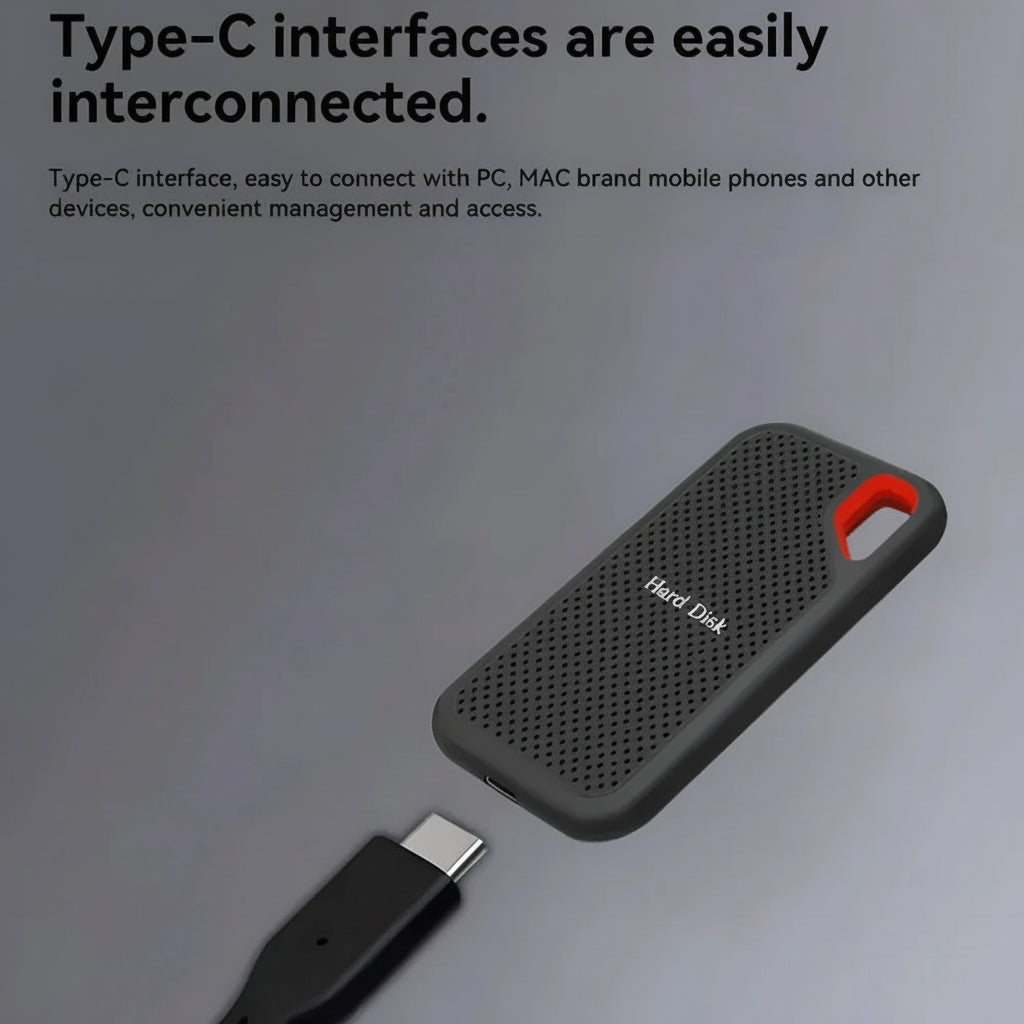 Portable SSD External Hard Drive with USB-C Connection | Compact & Durable Design for Fast File Transfers 6