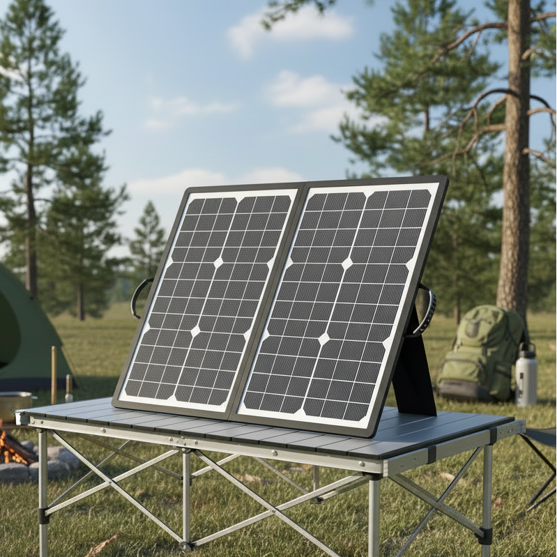 Portable Solar Panel 40 W, Foldable Solar Panel for Camping and Caravan, Solar Charger with USB C and DC Ports