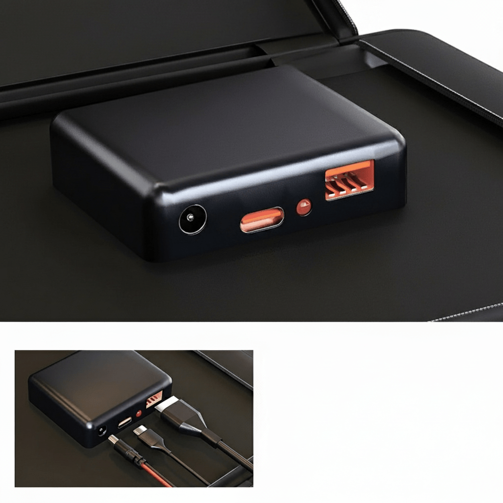 Portable Solar Panel 40 W, Solar Charger with USB C and DC Ports