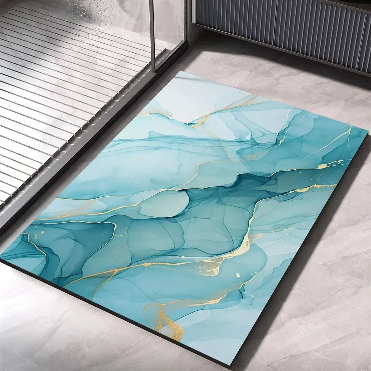 Stone Bath Mats, Quick Drying Diatomite Bath Mat with Non Slip Bottom, Absorbent Bathroom Mat for Shower and Sink_09