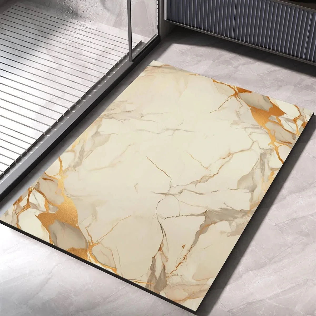 Stone Bath Mats, Quick Drying Diatomite Bath Mat with Non Slip Bottom, Absorbent Bathroom Mat for Shower and Sink_04