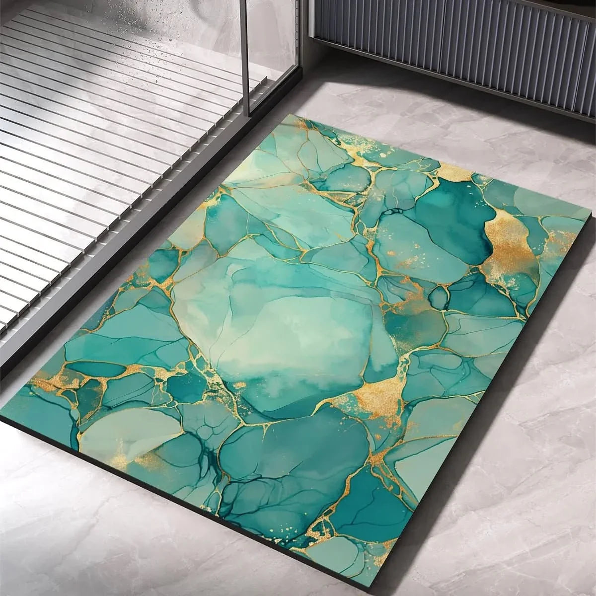 Stone Bath Mats, Quick Drying Diatomite Bath Mat with Non Slip Bottom, Absorbent Bathroom Mat for Shower and Sink_06