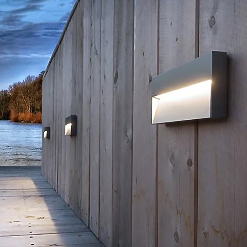 Outdoor Wall Lights, Modern Black Exterior Wall Light in Aluminium and Acrylic, Outdoor Lights for House and Garden_00