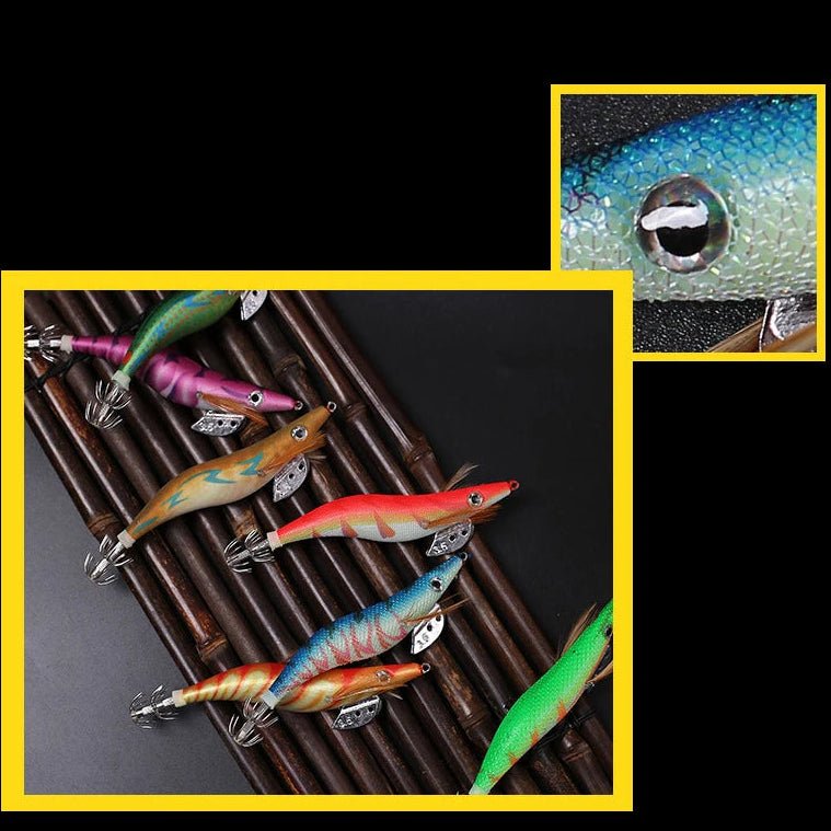 Fishing Lures Set of 10, Wooden Sea Fishing Lures