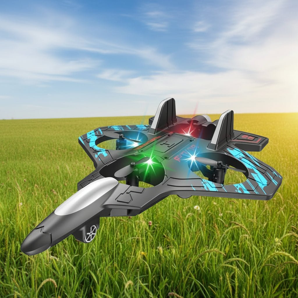 RC Fighter Jet with Gyro, Remote Control Plane for Beginners, RC Airplane with 2.4 GHz Remote and USB Charging_01