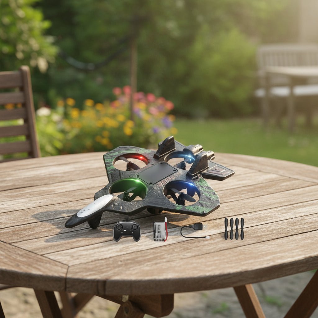 RC Fighter Jet with Gyro, Remote Control Plane for Beginners, RC Airplane with 2.4 GHz Remote and USB Charging_05